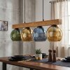 Koyoto Hängeleuchte Glas 15 cm Naturfarben, Schwarz, 4-flammig