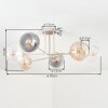 Koyoto Deckenleuchte Glas 15 cm Sandfarben, 6-flammig