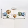 Ripoll Deckenleuchte Glas 15 cm Sandfarben, 6-flammig