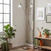Arcen Stehleuchte LED Nickel-Matt, 2-flammig