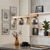 Koyoto Hängeleuchte Glas 15 cm Naturfarben, Schwarz, 4-flammig