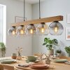 Koyoto Hängeleuchte Glas 15 cm Naturfarben, Schwarz, 5-flammig