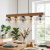 Koyoto Hängeleuchte Glas 15 cm Naturfarben, Schwarz, 5-flammig