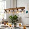 Koyoto Hängeleuchte Glas 15 cm Naturfarben, Schwarz, 5-flammig
