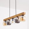 Koyoto Hängeleuchte Glas 15 cm Naturfarben, Schwarz, 5-flammig
