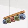 Koyoto Hängeleuchte Glas 15 cm Naturfarben, Schwarz, 5-flammig