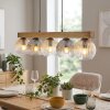 Koyoto Hängeleuchte Glas 15 cm Naturfarben, Schwarz, 5-flammig