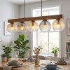 Koyoto Hängeleuchte Glas 15 cm Naturfarben, Schwarz, 5-flammig