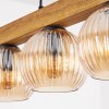 Koyoto Hängeleuchte Glas 15 cm Naturfarben, Schwarz, 5-flammig