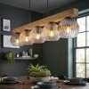 Koyoto Hängeleuchte Glas 15 cm Naturfarben, Schwarz, 5-flammig
