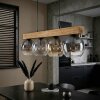 Koyoto Hängeleuchte Glas 15 cm Naturfarben, Schwarz, 4-flammig