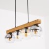 Koyoto Hängeleuchte Glas 15 cm Naturfarben, Schwarz, 4-flammig