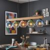 Koyoto Hängeleuchte Glas 15 cm Naturfarben, Schwarz, 5-flammig