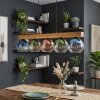 Koyoto Hängeleuchte Glas 15 cm Naturfarben, Schwarz, 5-flammig