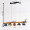 Koyoto Hängeleuchte Glas 15 cm Naturfarben, Schwarz, 5-flammig