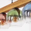 Koyoto Hängeleuchte Glas 15 cm Naturfarben, Schwarz, 5-flammig