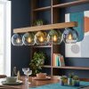 Koyoto Hängeleuchte Glas 15 cm Naturfarben, Schwarz, 5-flammig