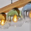 Koyoto Hängeleuchte Glas 15 cm Naturfarben, Schwarz, 5-flammig