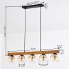 Koyoto Hängeleuchte Glas 15 cm Naturfarben, Schwarz, 5-flammig
