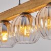 Koyoto Hängeleuchte Glas 15 cm Naturfarben, Schwarz, 5-flammig