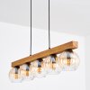 Koyoto Hängeleuchte Glas 15 cm Naturfarben, Schwarz, 5-flammig