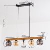 Koyoto Hängeleuchte Glas 15 cm Naturfarben, Schwarz, 5-flammig