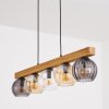 Koyoto Hängeleuchte Glas 15 cm Naturfarben, Schwarz, 5-flammig