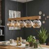 Koyoto Hängeleuchte Glas 15 cm Naturfarben, Schwarz, 5-flammig