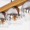 Koyoto Hängeleuchte Glas 15 cm Naturfarben, Schwarz, 5-flammig