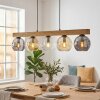 Ripoll Hängeleuchte Glas 15 cm Naturfarben, Schwarz, 5-flammig
