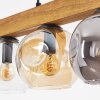 Ripoll Hängeleuchte Glas 15 cm Naturfarben, Schwarz, 5-flammig