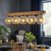 Ripoll Hängeleuchte Glas 15 cm Naturfarben, Schwarz, 5-flammig