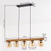 Ripoll Hängeleuchte Glas 15 cm Naturfarben, Schwarz, 5-flammig