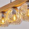 Ripoll Hängeleuchte Glas 15 cm Naturfarben, Schwarz, 5-flammig