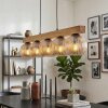 Ripoll Hängeleuchte Glas 15 cm Naturfarben, Schwarz, 5-flammig