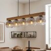 Ripoll Hängeleuchte Glas 15 cm Naturfarben, Schwarz, 5-flammig