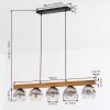 Ripoll Hängeleuchte Glas 15 cm Naturfarben, Schwarz, 5-flammig