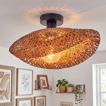 Bauro Deckenleuchte Schwarz, 1-flammig