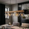 Koyoto Hängeleuchte Glas 15 cm Naturfarben, Schwarz, 5-flammig
