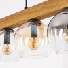 Koyoto Hängeleuchte Glas 15 cm Naturfarben, Schwarz, 5-flammig