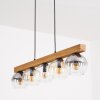 Koyoto Hängeleuchte Glas 15 cm Naturfarben, Schwarz, 5-flammig