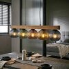 Koyoto Hängeleuchte Glas 15 cm Naturfarben, Schwarz, 5-flammig