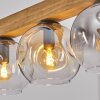 Ripoll Hängeleuchte Glas 15 cm Naturfarben, Schwarz, 4-flammig