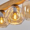Ripoll Hängeleuchte Glas 15 cm Naturfarben, Schwarz, 4-flammig