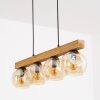 Ripoll Hängeleuchte Glas 15 cm Naturfarben, Schwarz, 4-flammig