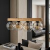 Ripoll Hängeleuchte Glas 15 cm Naturfarben, Schwarz, 4-flammig