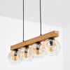Ripoll Hängeleuchte Glas 15 cm Naturfarben, Schwarz, 4-flammig