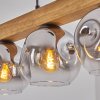 Ripoll Hängeleuchte Glas 15 cm Naturfarben, Schwarz, 4-flammig