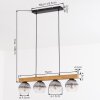 Koyoto Hängeleuchte Glas 15 cm Naturfarben, Schwarz, 4-flammig