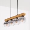 Koyoto Hängeleuchte Glas 15 cm Naturfarben, Schwarz, 4-flammig